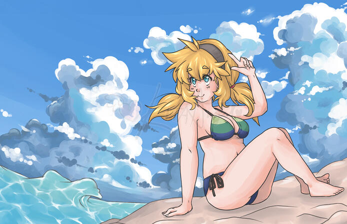 August. The lazy summer days begin to wind down, as we slowly approach autumn. But that doesn't stop us from enjoying the sunrise and sunset by the beach for every minute available to us. Paint Tool SAI.