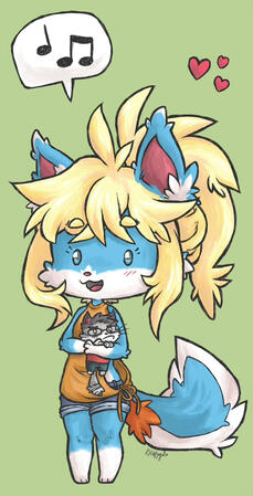 Chibi Pup. A cute little chibi doodle. Paint Tool SAI.